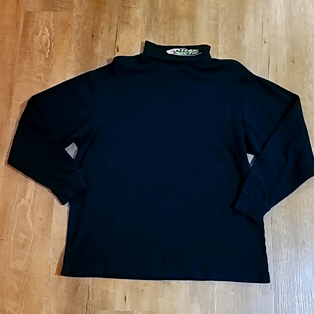 Gently Loved sledding ski doing team Arctic size LG black turtleneck Arcticwear